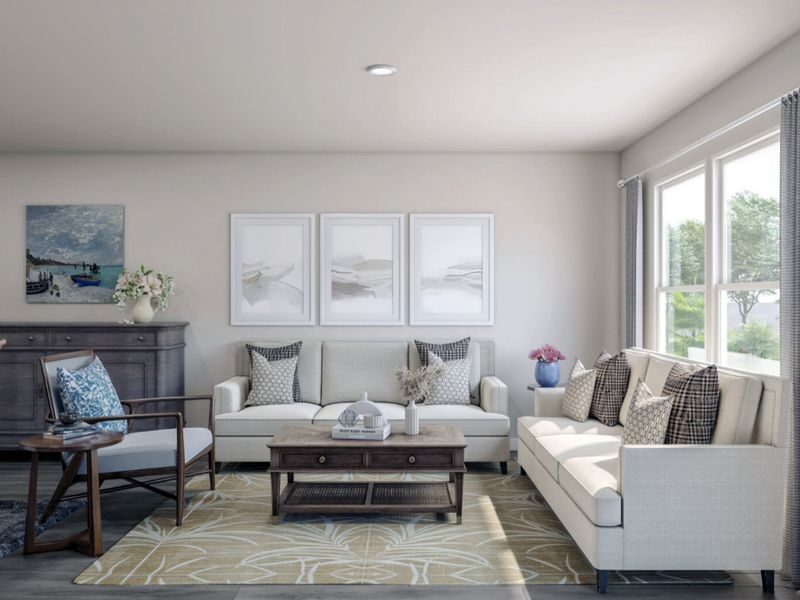 Furnished interior view inside a new home in Walnut Hills, La Grange (Image 10). Furnished interior view inside a new home in Walnut Hills, La Grange (Image 10).