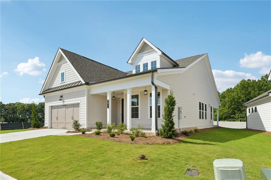 Front exterior of a new home in Aberdeen, Hoschton, GA, highlighting curb appeal (Image 1). Front exterior of a new home in Aberdeen, Hoschton, GA, highlighting curb appeal (Image 1).