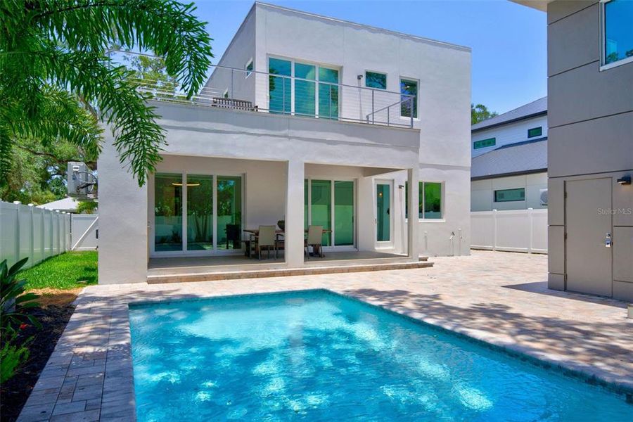 Exterior details and patio area of a home in , Sarasota (Image 36).