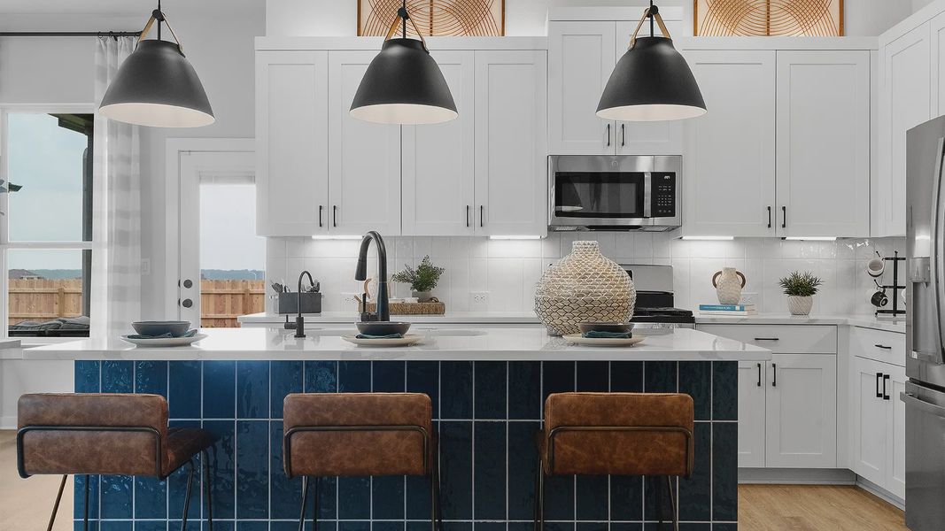 Representative furnished interior of a home built from the Wilson by Chesmar Homes in Lariat, Liberty Hill (Image 10).