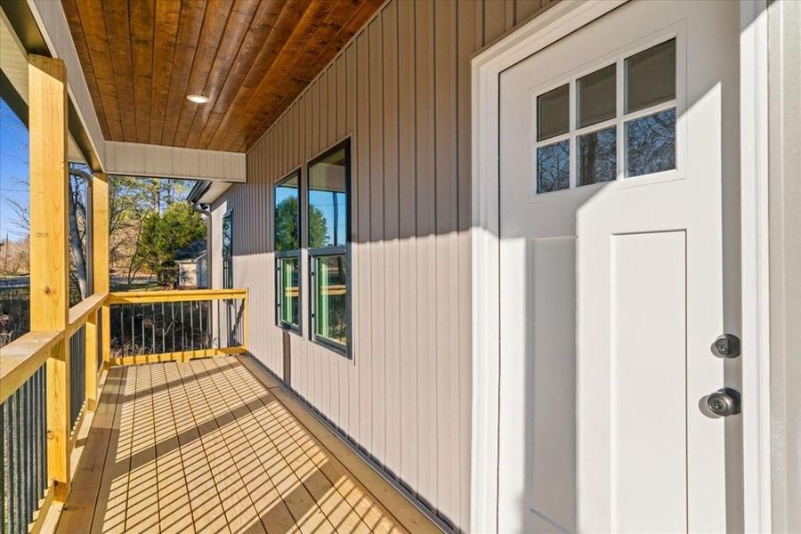 Exterior details and patio area of a home in , Dalton (Image 3).