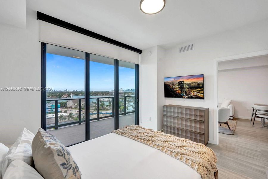 Furnished interior view inside a new home in , Miami Beach (Image 8). Furnished interior view inside a new home in , Miami Beach (Image 8).