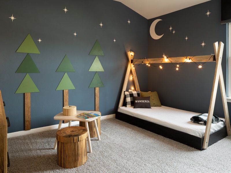 Furnished interior view inside a new home in Riverbend at Double Eagle - Boulevard Collection, Cedar Creek (Image 9).