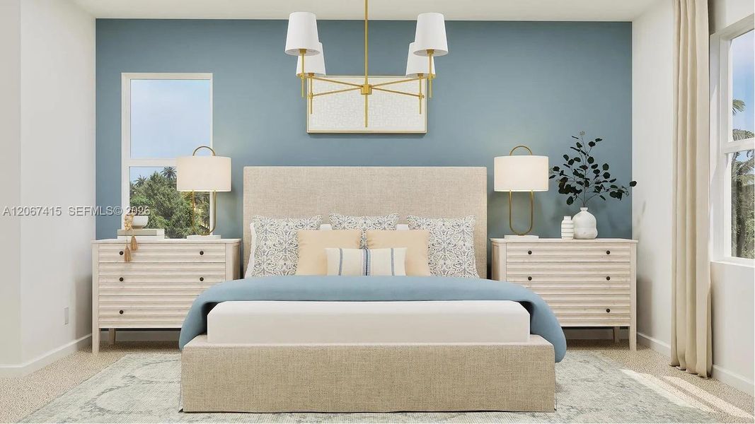 Furnished interior view inside a new home in Coral Landings, Miami (Image 8).