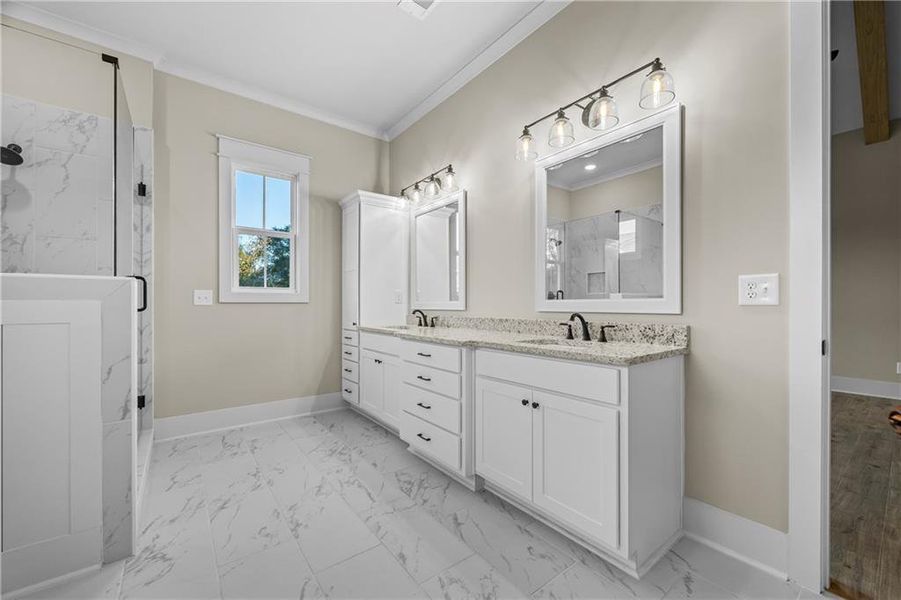 Furnished interior view inside a new home in , Monroe (Image 17).