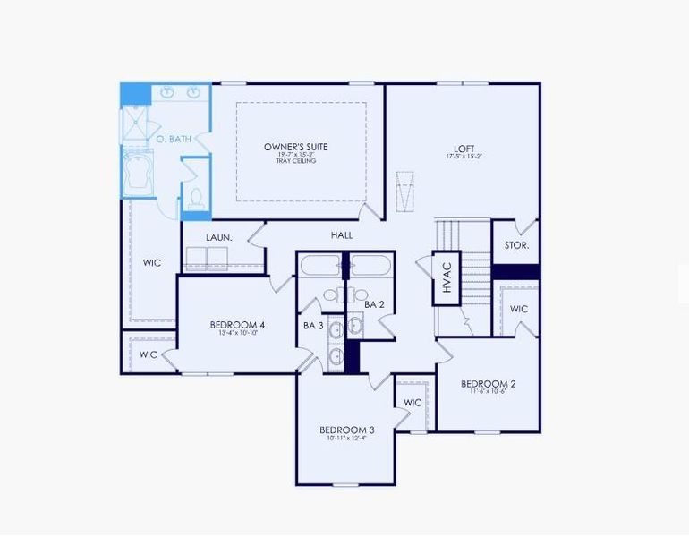 2D floor plan layout of this home in Anderson Point Estates, McDonough, GA (Image 3).