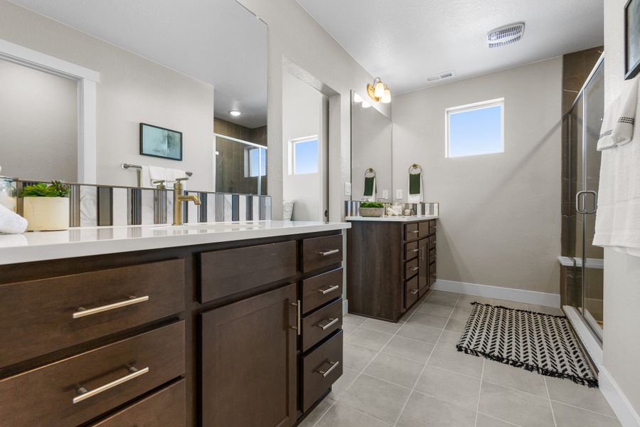 Furnished interior view inside a new home in Trailside on Harmony, Timnath (Image 45).