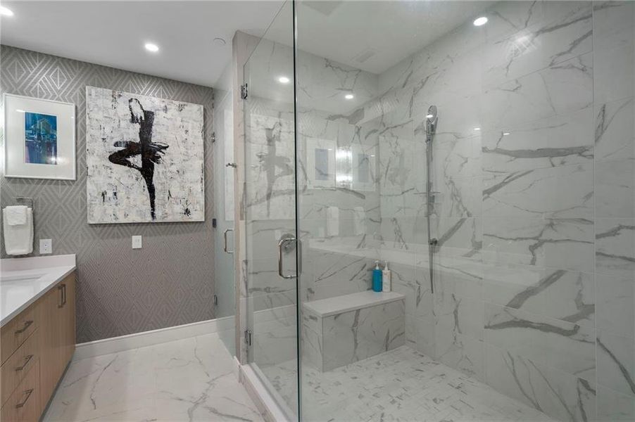 Furnished interior view inside a new home in The Dillon Buckhead, Atlanta (Image 17). Furnished interior view inside a new home in The Dillon Buckhead, Atlanta (Image 17).