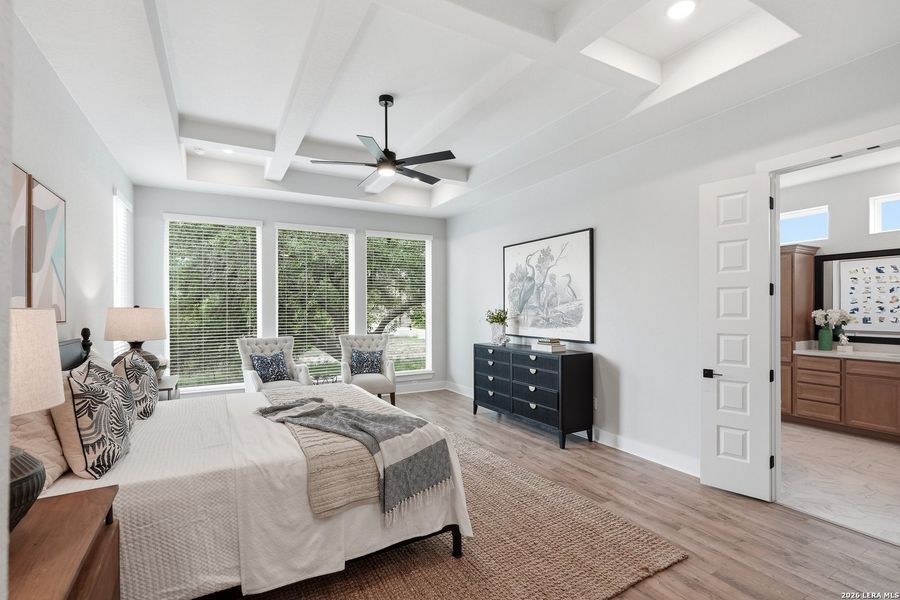 Furnished interior view inside a new home in Potranco Oaks, Castroville (Image 12).