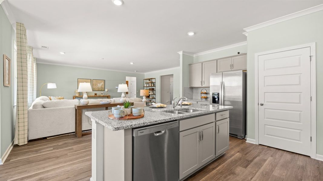 Representative furnished interior of a home built from the Denton by D.R. Horton in Kingston Ranch at Lake Oconee, Buckhead (Image 10).