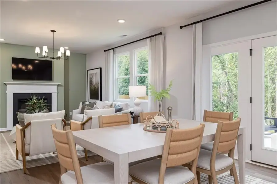 Furnished interior view inside a new home in Croftside Single Family Homes, Powder Springs (Image 17). Furnished interior view inside a new home in Croftside Single Family Homes, Powder Springs (Image 17).