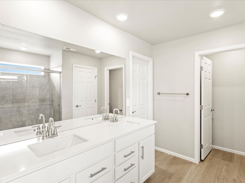 The Chatfield floorplan image taken at a Meritage Homes community in Johnstown, CO