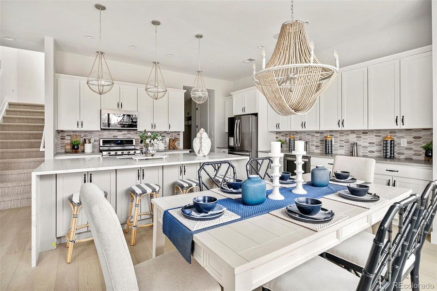 Open concept kitchen, living and dining room Open concept kitchen, living and dining room