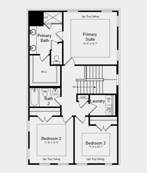 2D floor plan layout of this home in Auburn Glen, Dacula, GA (Image 3).