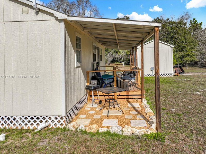 Exterior details and patio area of a home in , Gainesville (Image 32).