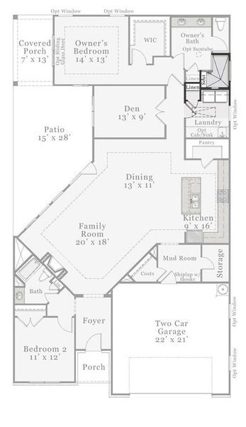 Optional - L Shaped Owner's Shower