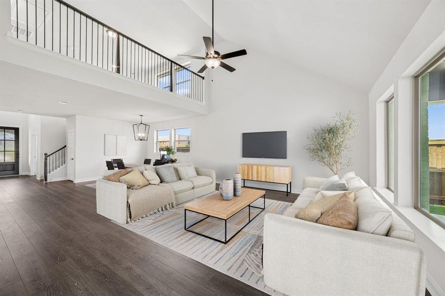 Furnished interior view inside a new home in Karis - Village Series, Crowley (Image 6). Furnished interior view inside a new home in Karis - Village Series, Crowley (Image 6).