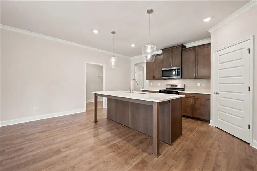 Furnished interior view inside a new home in Oak Ridge Meadows - Active Adult, Locust Grove (Image 4).