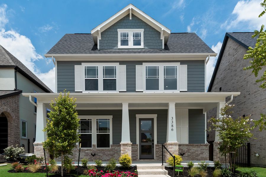 Front exterior of a new home in Fields - 40' Lots, Frisco, TX, highlighting curb appeal (Image 2). Front exterior of a new home in Fields - 40' Lots, Frisco, TX, highlighting curb appeal (Image 2).