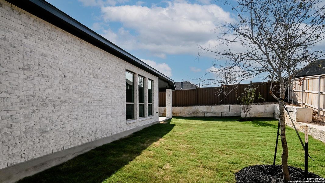 Exterior details and patio area of a home in Mayfair 50', New Braunfels (Image 3). Exterior details and patio area of a home in Mayfair 50', New Braunfels (Image 3).