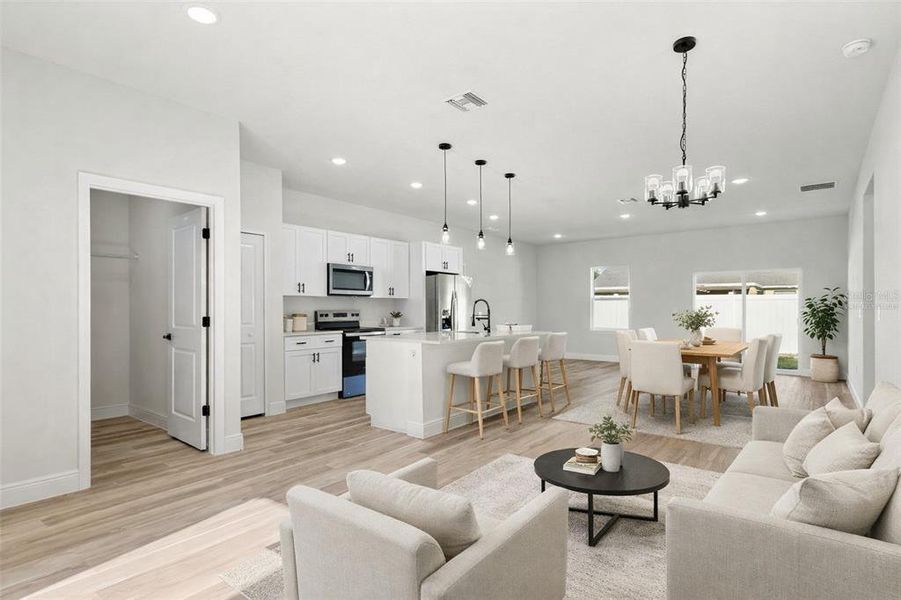 Furnished interior view inside a new home in , Citrus Springs (Image 11). Furnished interior view inside a new home in , Citrus Springs (Image 11).