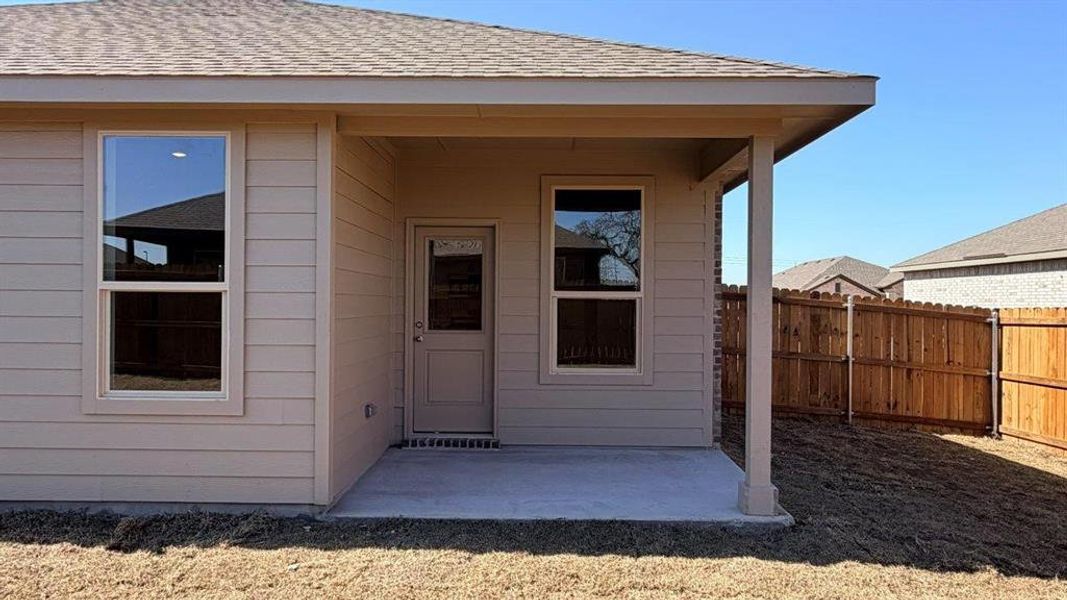 Exterior details and patio area of a home in Lankford Farms, Cleburne (Image 3). Exterior details and patio area of a home in Lankford Farms, Cleburne (Image 3).