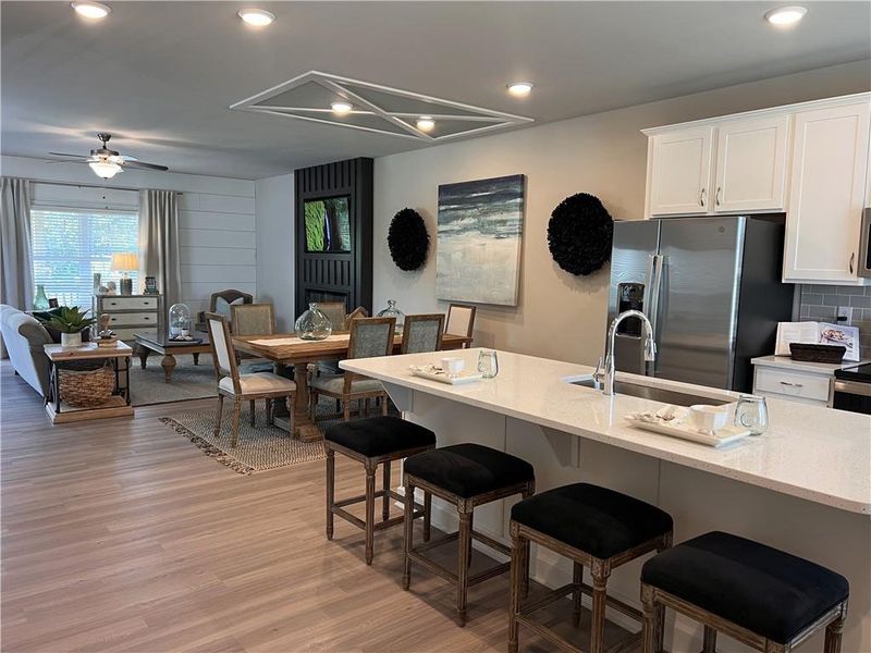 Furnished interior view inside a new home in Nickel Creek at Newnan Crossing, Newnan (Image 7).