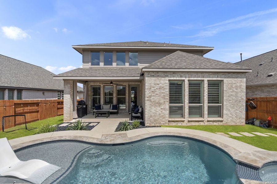 Exterior details and patio area of a home in Veramendi, New Braunfels (Image 33).