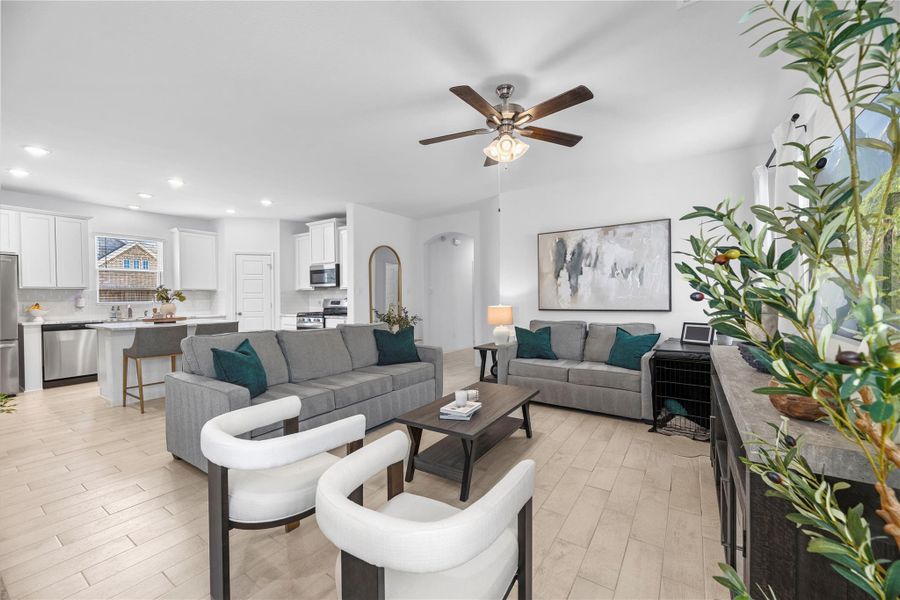 Furnished interior view inside a new home in Balmoral East, Houston (Image 9). Furnished interior view inside a new home in Balmoral East, Houston (Image 9).