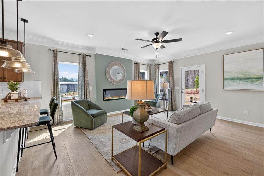 Furnished interior view inside a new home in Oakmont, Dallas (Image 12).