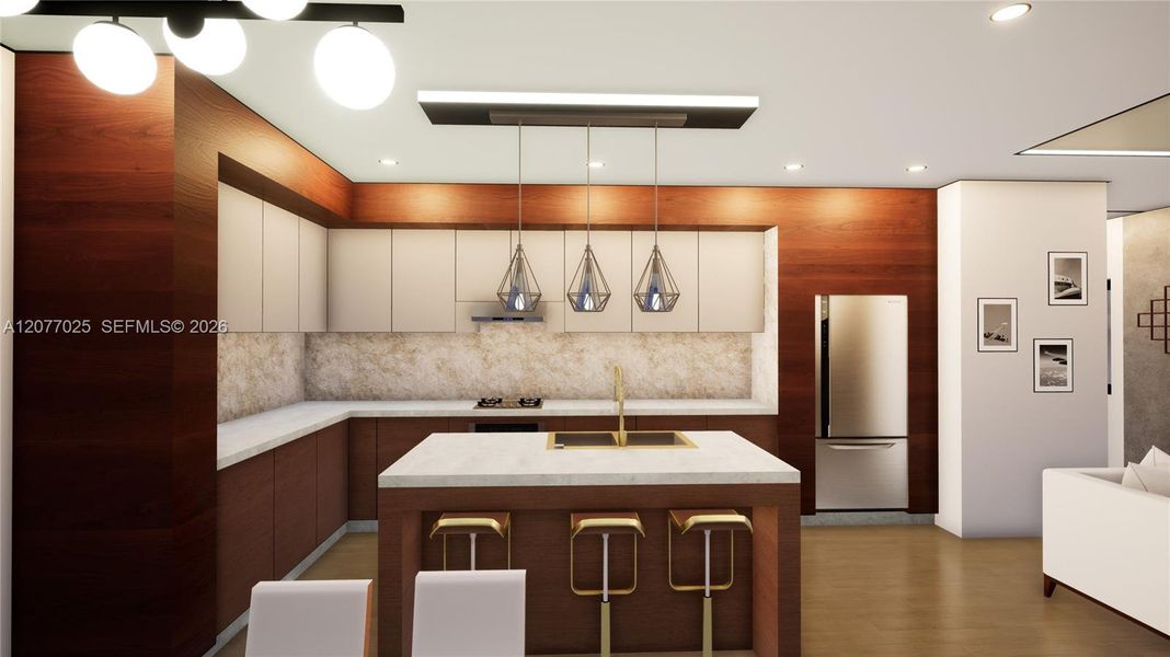 Furnished interior view inside a new home in , Fort Lauderdale (Image 6).