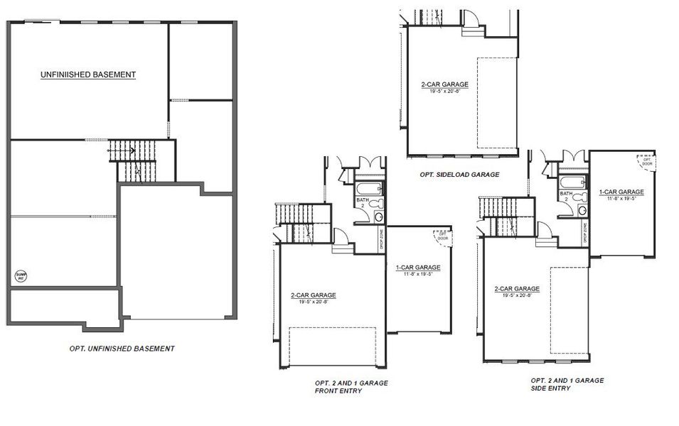 2D floor plan layout of this home in Whitehawk Meadows, Travelers Rest, SC (Image 2).