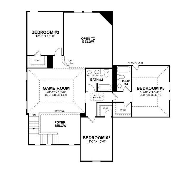 2D floor plan layout of this home in Sorella, Tomball, TX (Image 3).