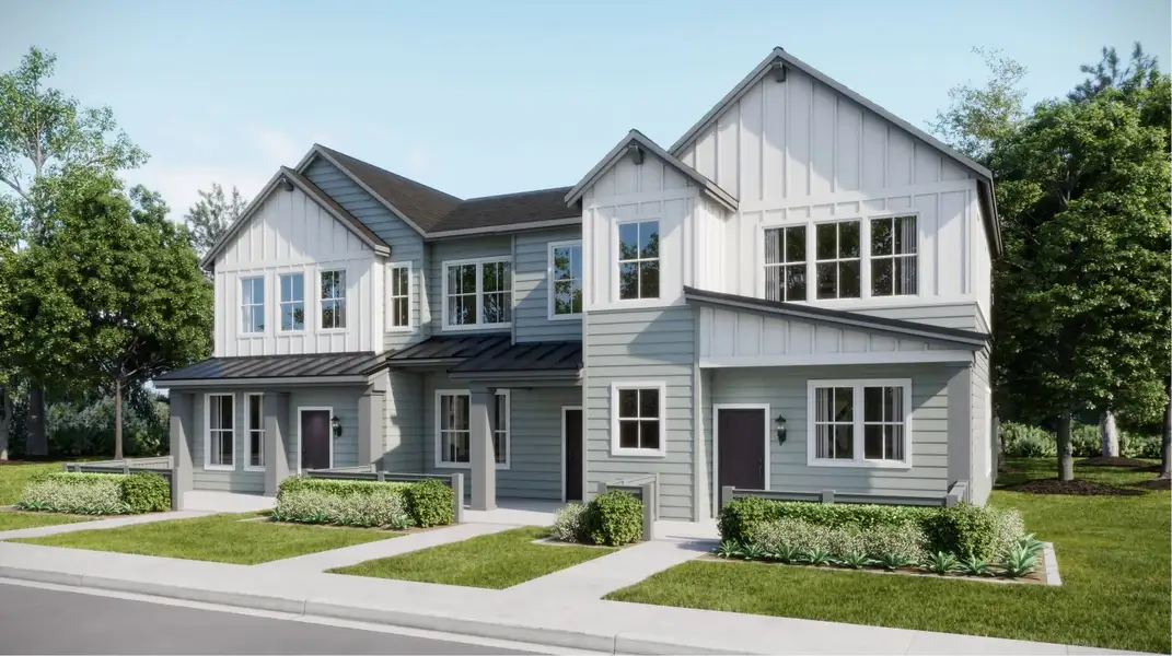 Front exterior of a new home in Parterre, Thornton, CO, highlighting curb appeal (Image 1). Front exterior of a new home in Parterre, Thornton, CO, highlighting curb appeal (Image 1).