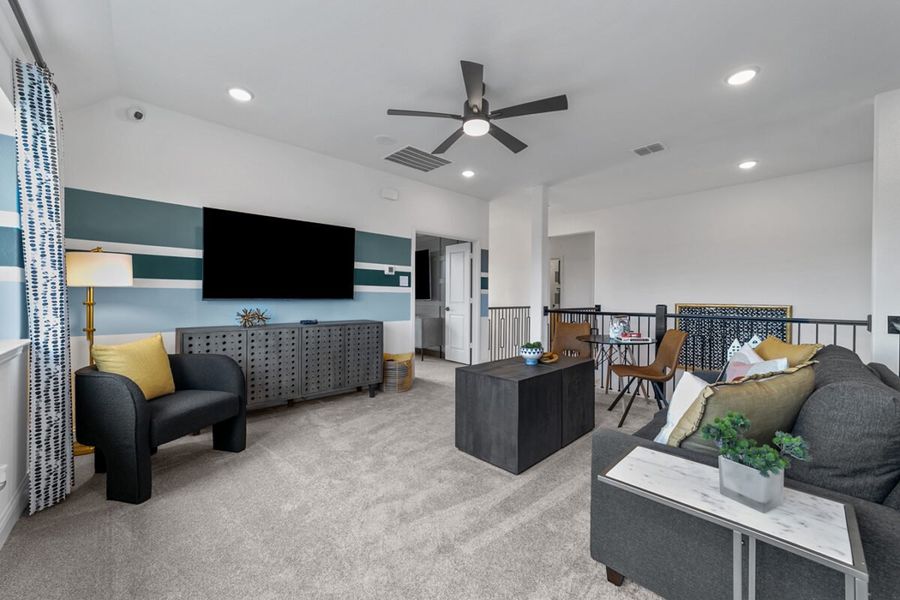 Representative furnished interior of a home built from the Rainer by Landon Homes in Lexington Frisco, Frisco (Image 28).