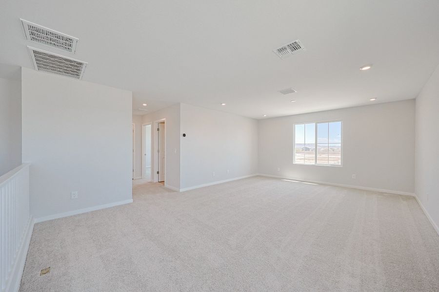 A large empty room. A large empty room.