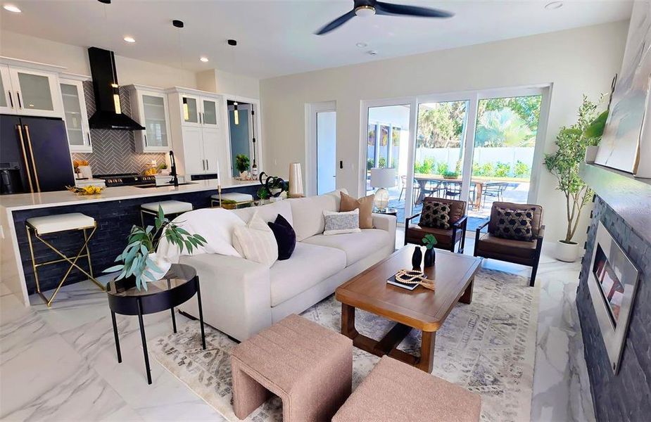 Furnished interior view inside a new home in , Sarasota (Image 8).