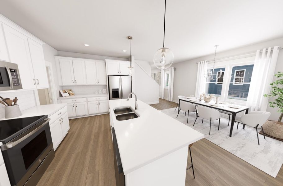 Representative furnished interior of a home built from the Morning Coffee by Garman Homes in McConnell Ridge, McLeansville (Image 5).