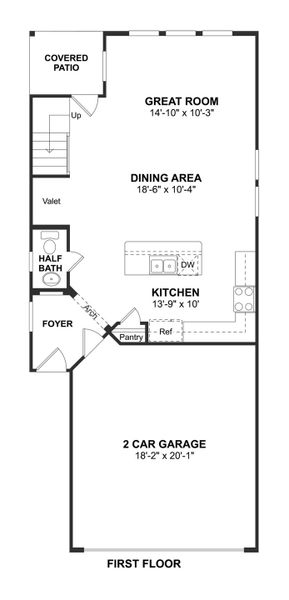 2D floor plan layout for the Frances by K. Hovnanian® Homes in Cloverdale, Houston, TX (Image 3). 2D floor plan layout for the Frances by K. Hovnanian® Homes in Cloverdale, Houston, TX (Image 3).