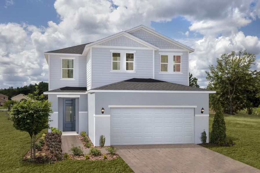 Representative exterior photo of a completed home built from the 2385 Modeled by KB Home in The Sanctuary I, Clermont, FL (Image 18).