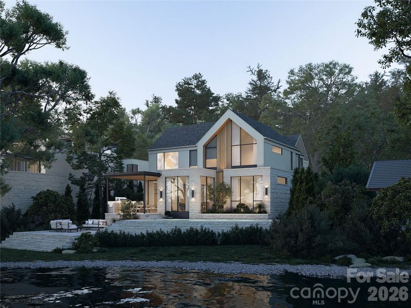 Backyard Rendering of Home To Be Built