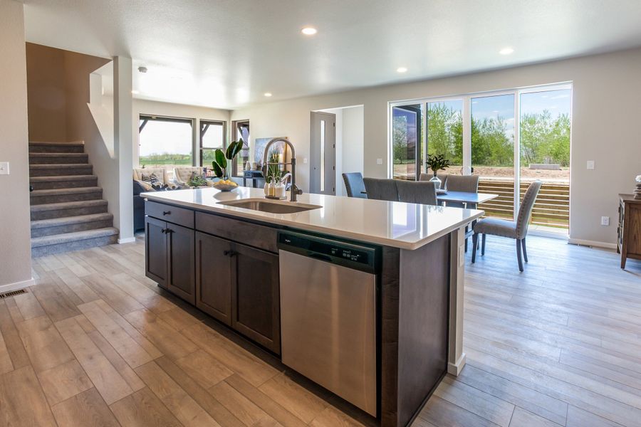 Furnished interior view inside a new home in Trailside, Timnath (Image 20).