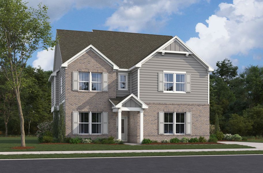 Representative exterior photo of a completed home built from the Plan by Beazer Homes in Acacia, Cumming, GA (Image 2). Representative exterior photo of a completed home built from the Plan by Beazer Homes in Acacia, Cumming, GA (Image 2).