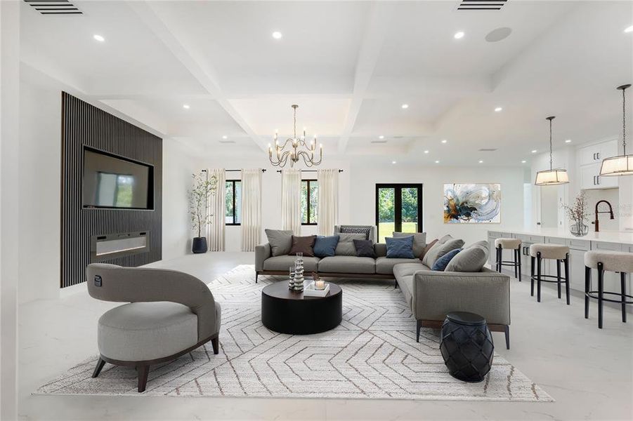 Living Room Virtually Staged