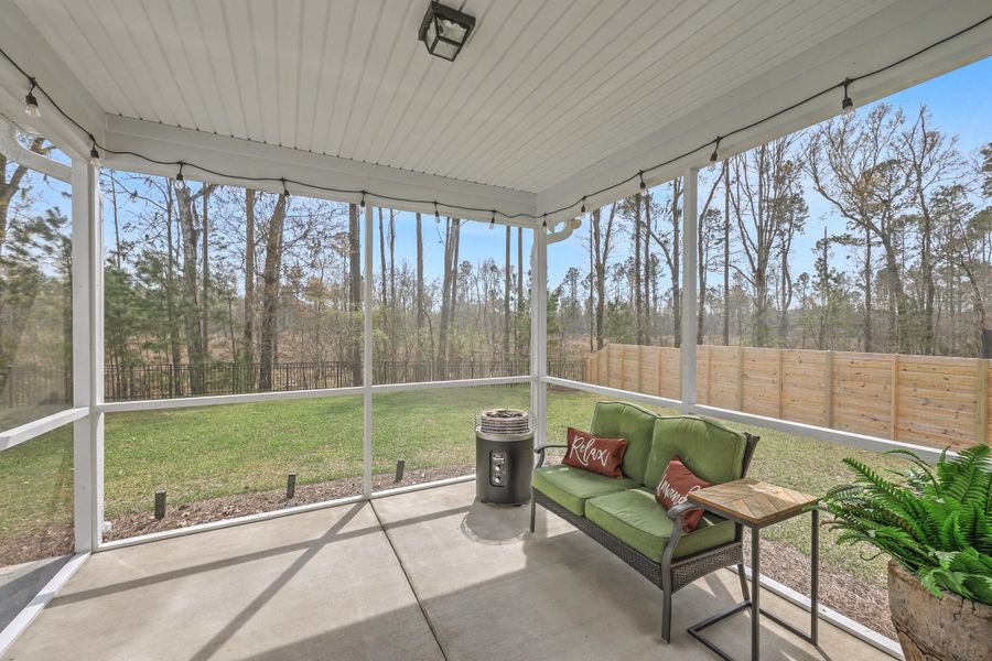 Exterior details and patio area of a home in Parker's Preserve, Ridgeville (Image 3).