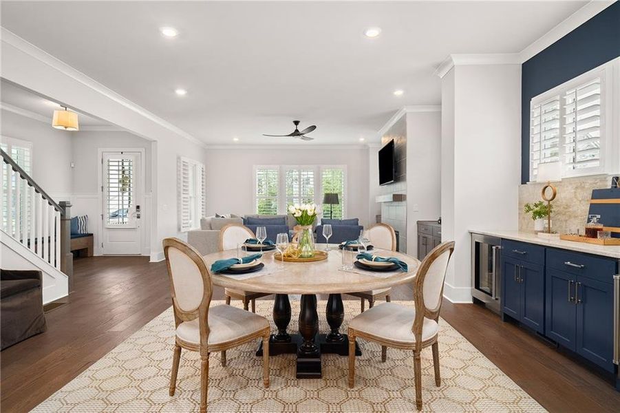 Furnished interior view inside a new home in Manning on the Square, Alpharetta (Image 18).