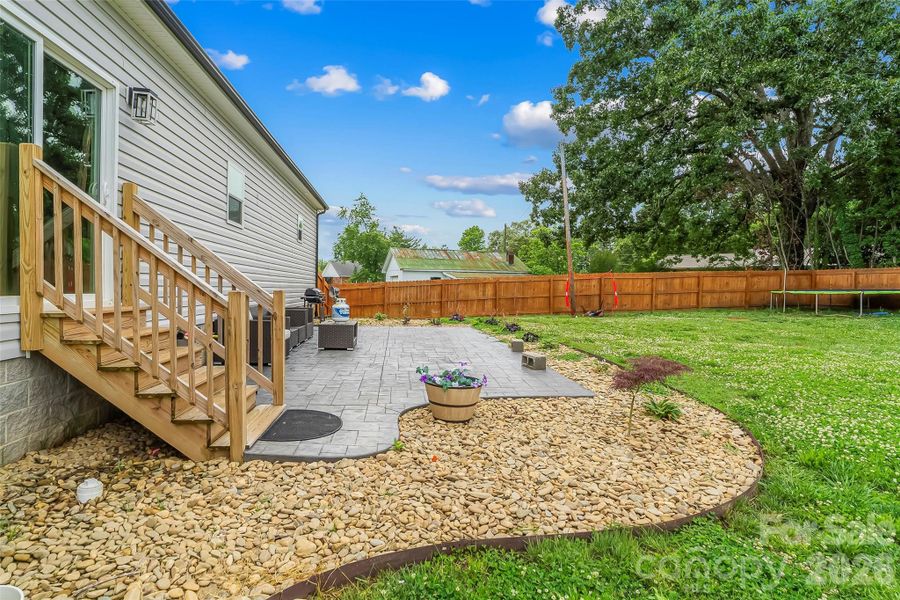 Exterior details and patio area of a home in , Iron Station (Image 19). Exterior details and patio area of a home in , Iron Station (Image 19).