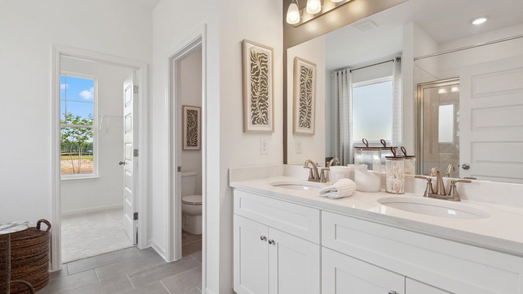 Representative furnished interior of a home built from the Meridian II by DRB Homes in Copperfield, Locust Grove (Image 10).