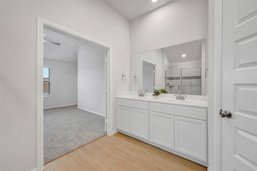 Furnished interior view inside a new home in Mobberly Farms, Pilot Point (Image 13).