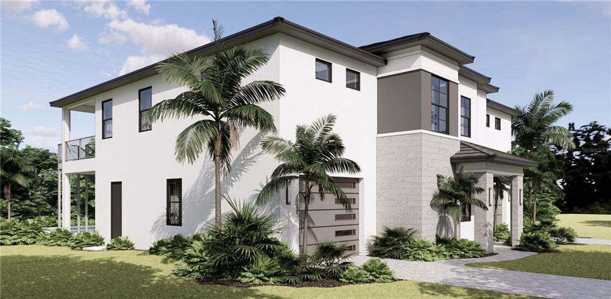 Front exterior of a new home in , Sarasota, FL, highlighting curb appeal (Image 11).